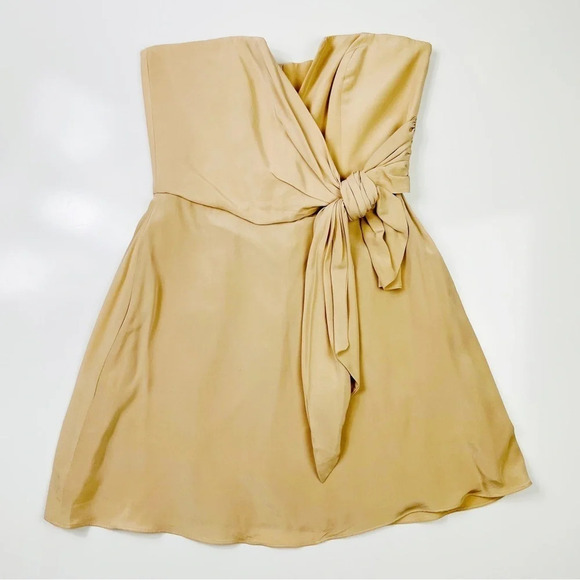 Zimmerman Sweetheart Silk Strapless Wrap Bow Mini‎ Dress Size 1 - Picture 1 of 11